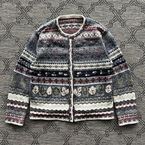 Vintage Northern Reflections Sweater Women's Size Large Cardigan Cottage Knit